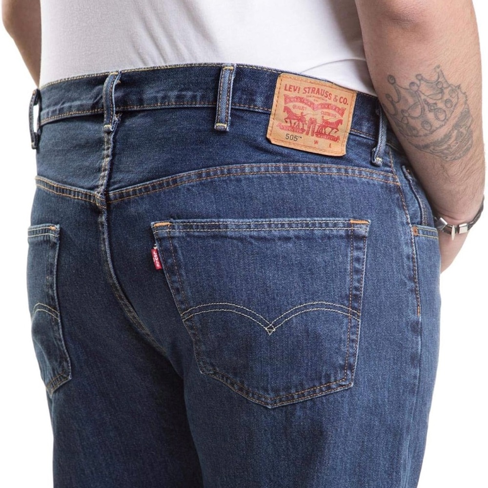 Levi's 505 Regular Blue Jeans 48 X 30 Big & Tall NWT Dark Stonewash
